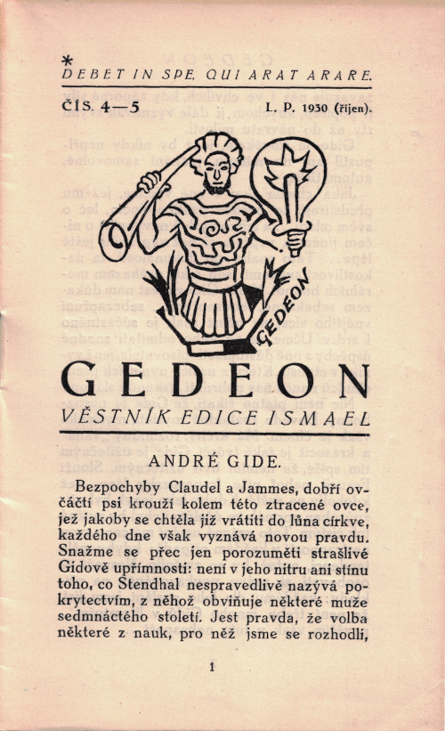 Časopis Gedeon se značkou (Izmael)