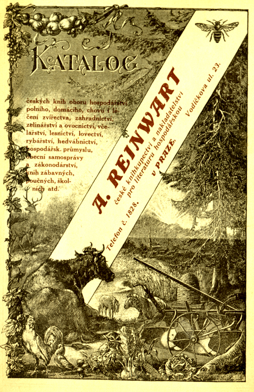 Obálka katalogu knihkupectví A. Reinwart (1915)