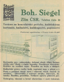 Budova firmy Bohumil Siegel na reklamním prospektu (30. léta 20. stol.) 