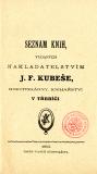 Seznam knih nakladatelství J. F. Kubeš se značkou nakladatelství (1903)